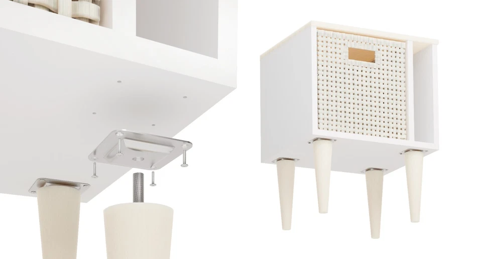 ✅ 4x Holzfüße Buche Tischbeine Möbelbeine Möbelfüße Gerade Schräg Höhe 6-68 cm - Bild 4 von 4