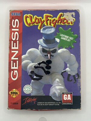 Clayfighter- Sega Genesis Cardboard Complete TESTED CIB