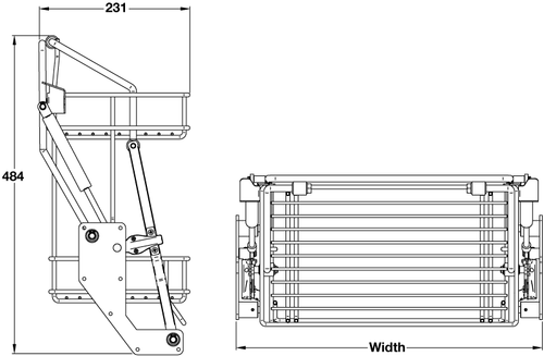 Pull Down Basket Shelves Kitchen Cabinet with Two Tier Wire Shelves 504.59. - Picture 3 of 6