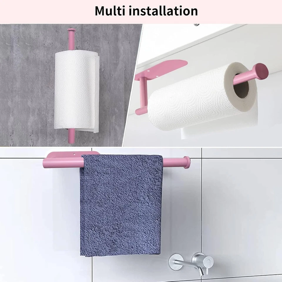 Pink Paper Towel Holder - Self Adhesive - Image 2 of 4