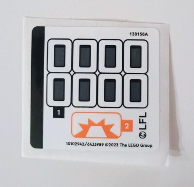 Lego 75350 Clone Commander Cody Helmet Original Sticker Sheet - Authentic Decals