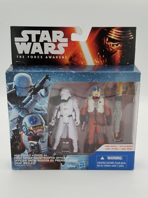 2015 Star Wars The Force Awakens Snowtrooper Officer & Snap Wexley 2-Pack NIP