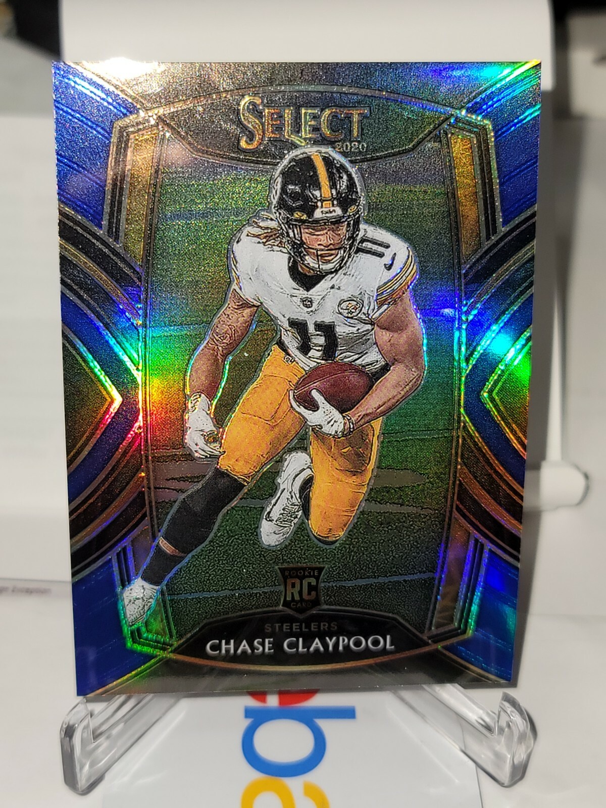 2020 Select Football Chase Claypool Blue Prizm Club Level Rookie Card 71/75!!!