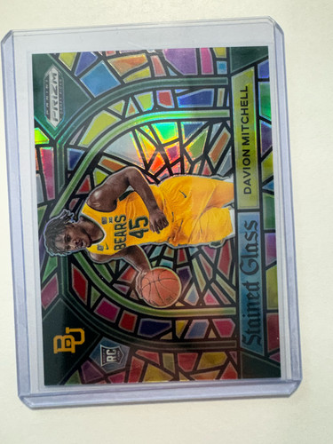 Davion Mitchell #10 2021 Prizm Draft Picks Stained Glass Case Hit Kings