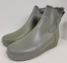 Women's Gray/Green Hunter Refined Creeper NEO Chelsea Boots Size 7 Sample