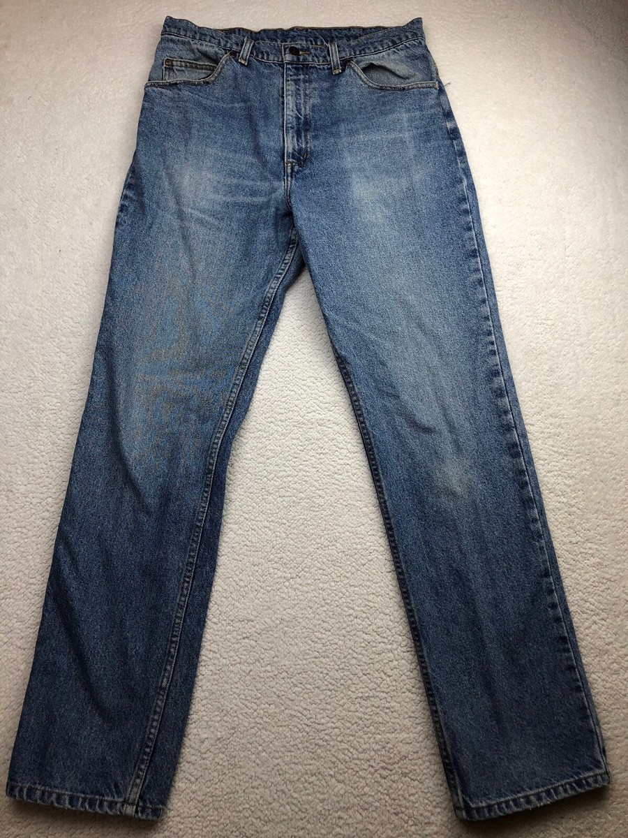VTG Plain Pockets JCPenney 34x32 Mens Blue Jeans Vintage Straight Leg | eBay