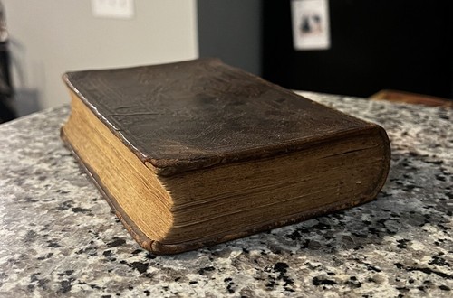 1868 HOLY BIBLE antique POST CIVIL WAR leather AMERICAN BIBLE SOCIETY old - Picture 4 of 14