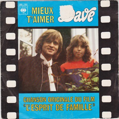 BOF L'ESPRIT DE FAMILIA DAVE BETTER T'AIMER FRENCH 45 SINGLE OST