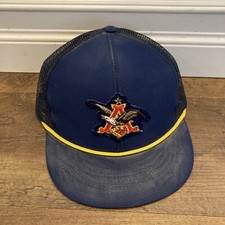 Vintage Anheuser Busch Eagle Beer Patch Snapback Rope Hat Cap Mesh Budweiser