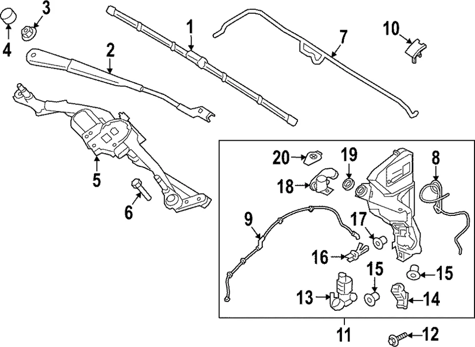 Limpiaparabrisas delantero derecho Land-Rover genuino Range Rover Velar LR093425 Foto 2 de 2