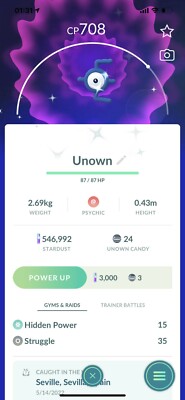 Shiny Unown E - TRADE 20k stadust - Registered Shiny Unown already require 