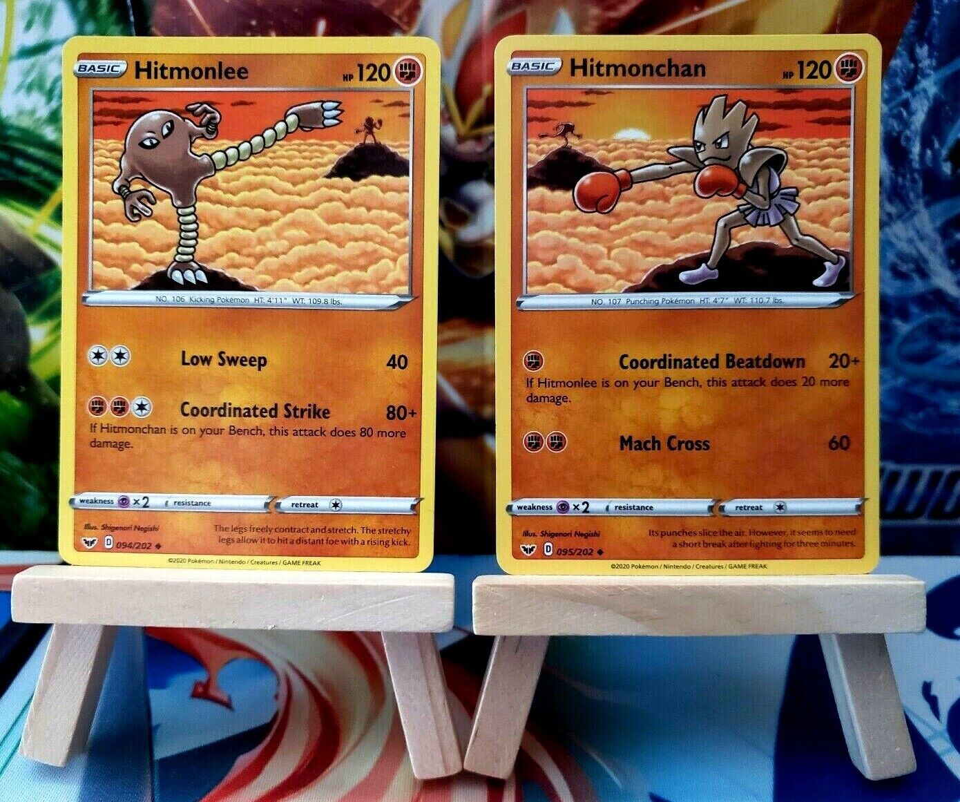 Hitmonlee & Hitmonchan(2 pcs)Pokemon Monster WazaColle Bandai Collection  Figure.