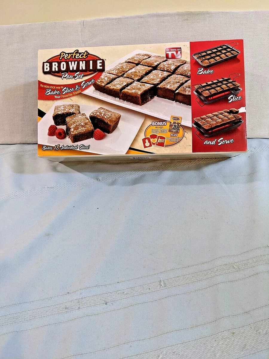 Perfect Brownie Pan Non Stick Bake Set 18 Individual brownies with box