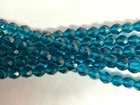 25 Blue Zircon Loose Glass Faceted Beads 8MM LIMITED