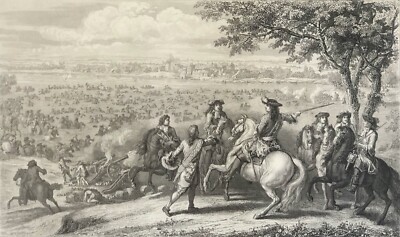 Rheinübergang Von Louis XIV Gravur Um 1840 Louis De Bourbon-Condé 1672