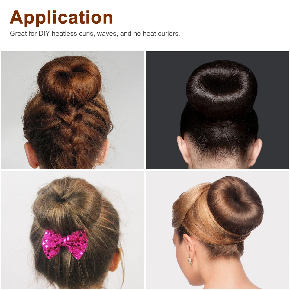 Hair Donut Bun Maker Magic Styling French Chignon Ballet Sock Updo DIY Tool 4PCS - Image 4 of 4