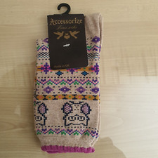 BNWT Accessorize Ladies Pair of Mauve Mixed Socks Size 4-7