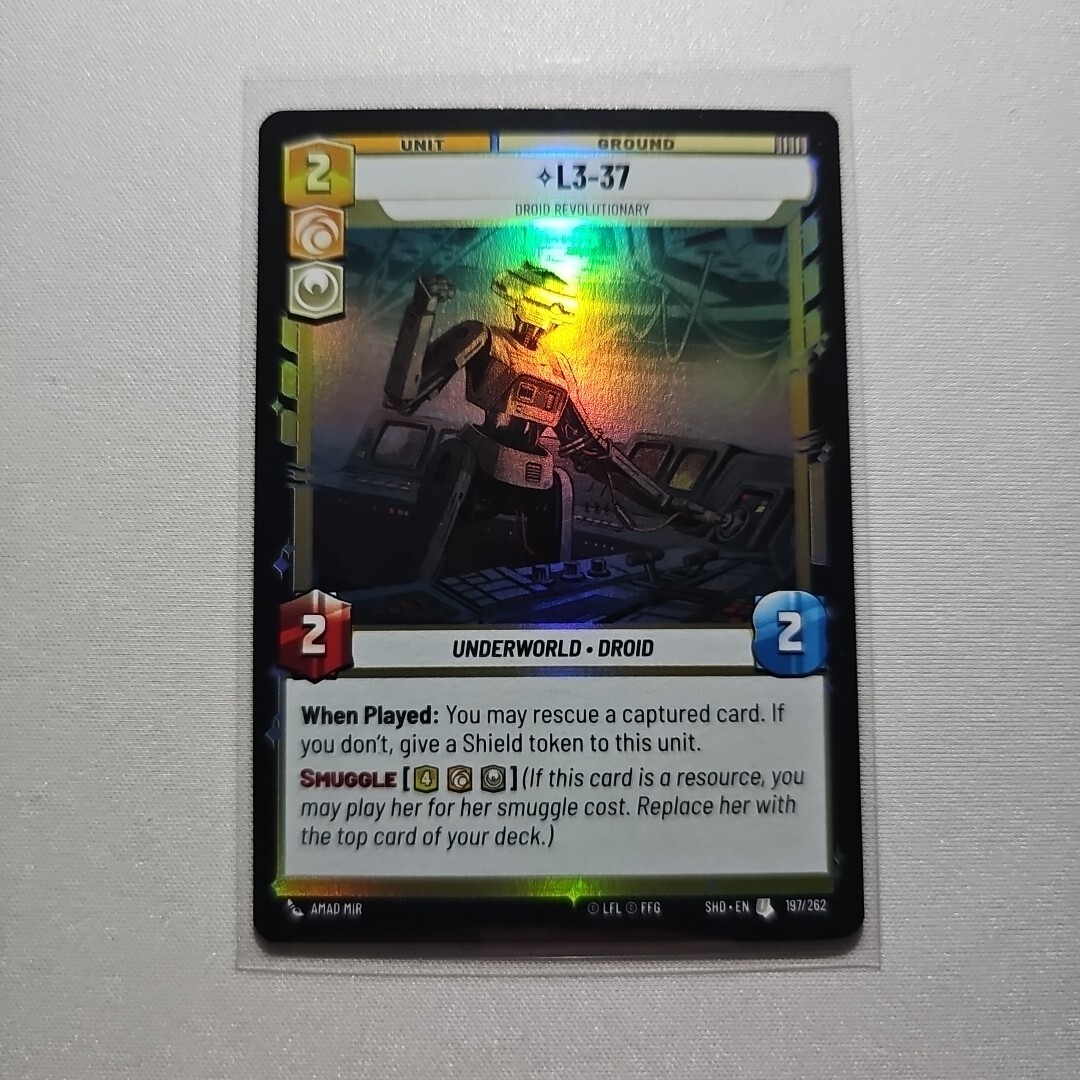 L3-37 #197 U Foil Star Wars Unlimited Shadows of the Galaxy SHD