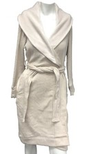 UGG DUFFIELD ROBE COLLAR BELTED SHAWL OATMEAL HEATHER WOMENS MEDIUM