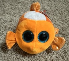 TY Beanie Boos 6” SAMI the Orange Fish Glitter Eyes Stuffed Animal Plush