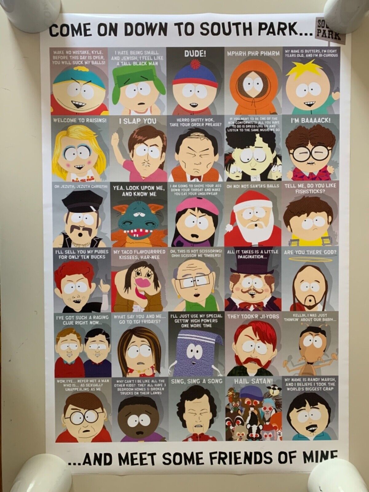 South Park characters Poster by twozombiesstore