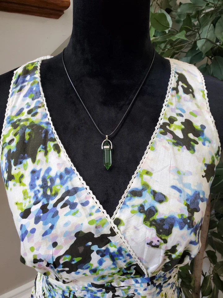 Платье-футляр Jonathan Martin белое с цветочным рисунком 100% хлопок без рукавов с V-образным вырезом среднее - Изображение 2 из 4