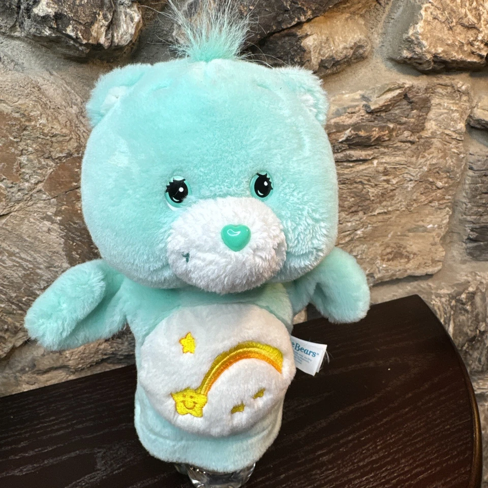 Care Bears WISH BEAR Hand Puppet Green Teal 2003 - Image 2 of 4