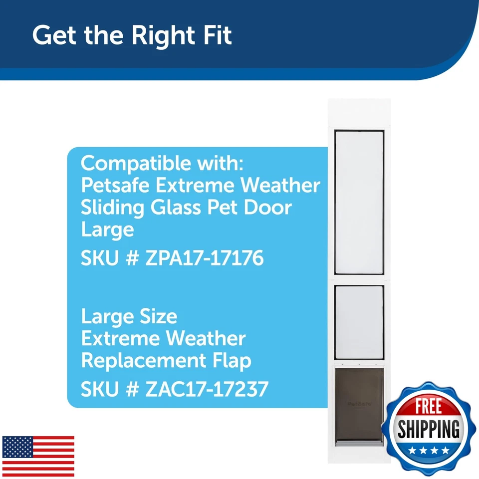 Solapas de repuesto para puertas correderas de vidrio para mascotas PetSafe para clima extremo 10 1/4 x 16 1/4 Foto 2 de 4