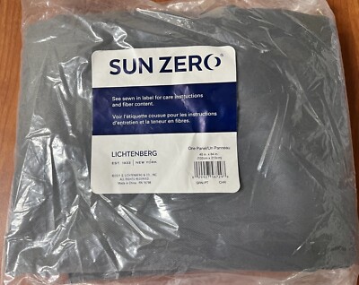 Sun Zero Lichtenberg Room-Darkening Rod Pocket Curtain Panel 40x84 One Panel New