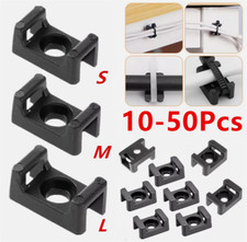 10-50X Cable Tie Wall Saddles Screw-In Wall Mounts Wire Pipe Holders-Clips-Clamp