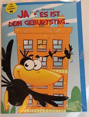 Geburtstagskarte Musik Lustig Mit Sound U Licht Haus Vogel A5 15x22cm Neu Ebay