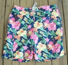 RALPH LAUREN Chaps Shorts Swim Trunks Sz L 4 Pockets Mesh Liner Preppy Look