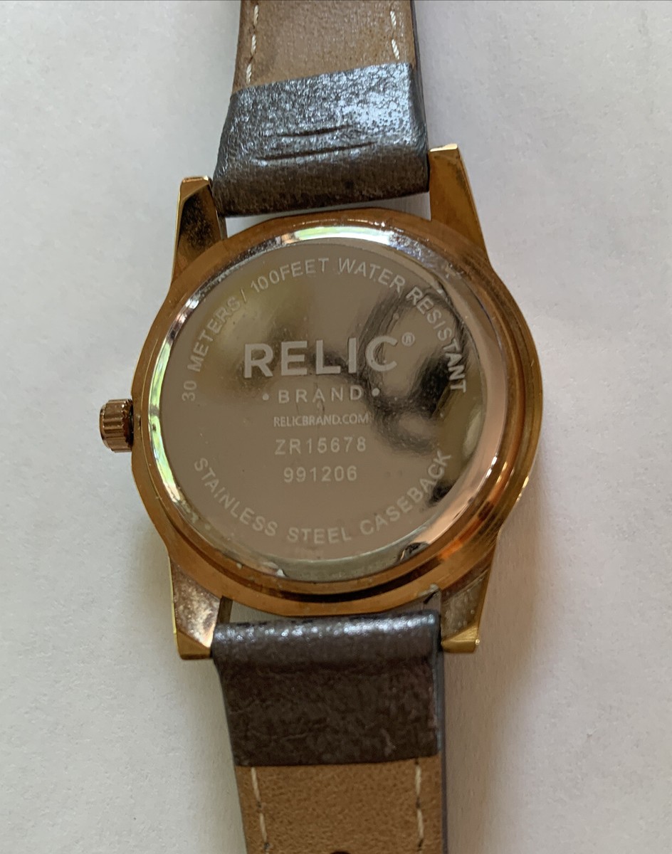 RELIC ZR15678 Beth MULTI FUNCTION CRYSTAL ACCENT WATCH ~ NEW