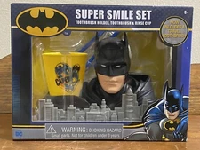 Batman Super Smile Set - toothbrush holder, toothbrush, & rinse cup