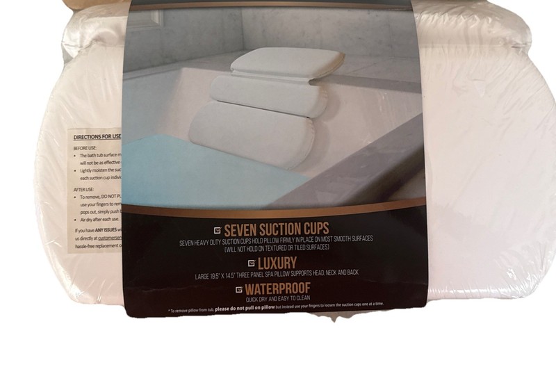 Gorilla Grip Luxury Spa Bath Pillow - 3 Panel - New Sealed