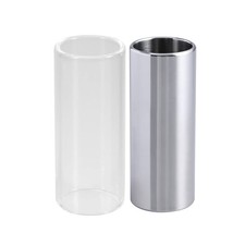 CCeCCe 2 Pack Guitar Slide Bar Stainless Steel and Glass 6CM Finger Slider...