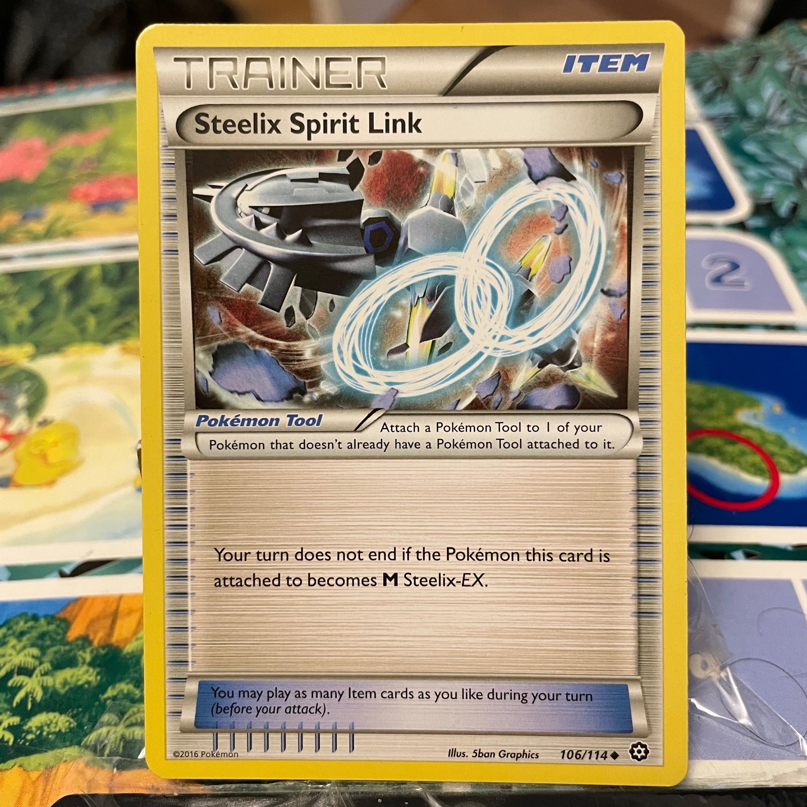 Steelix Spirit Link 106/114 Uncommon Steam Siege Pokemon Near Mint