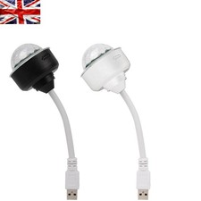 Portable USB Disco Ball Light in White and Black - Festive RGB Magic for Parties