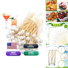 Hushee 100 Pcs 4.7 inch Golf Cocktail Skewers Fruit Picks Party Supplies