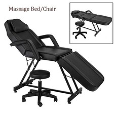 Massage Salon Bed Reclining Spa Tattoo Massage Bed Table Chair 72" Adjustable