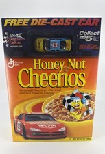 General Mills Honey Nut Cheerios Unopened Cereal Box W/ Free Die-Cast Dodge Car