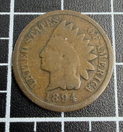 1894 Indiana Head Cent Penny 1c - G Good Circulated Condition