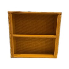 Vintage Wicker Rattan Wall Mounted Shelf 2 MCM Boho Bathroom bedroom 18x19x6