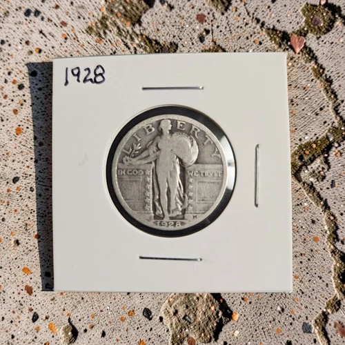 1928 Standing Liberty Quarter Silver 25C US Coin   Lot #519