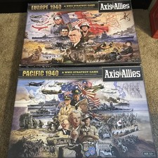 Axis & Allies Pacific & Europe 1940 WWII 2 Board Game Set