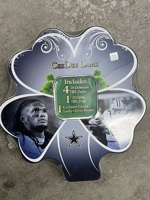 Cee Dee Lamb Dallas Cowboy Shamrock Tin FACTORY SEALED