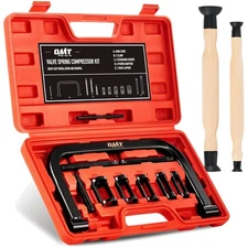 Effortless Valve Spring Tool Kit - 10pcs with Solid C-Clamp & Collet Adapters