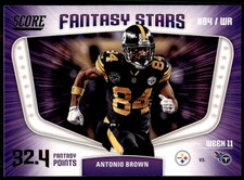 2018 Score Fantasy Stars #18 Antonio Brown Pittsburgh Steelers Insert Football