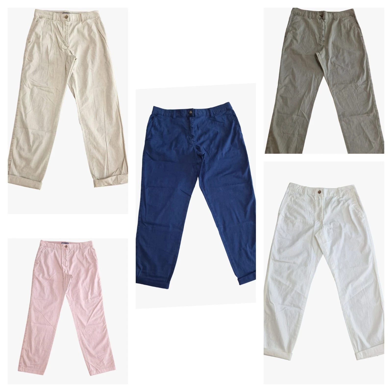 Ex M&S Ladies Chino Trousers Ankle Grazer 8-18 Reg, S Leg Navy Beige Pink NEW
Opens in a new window