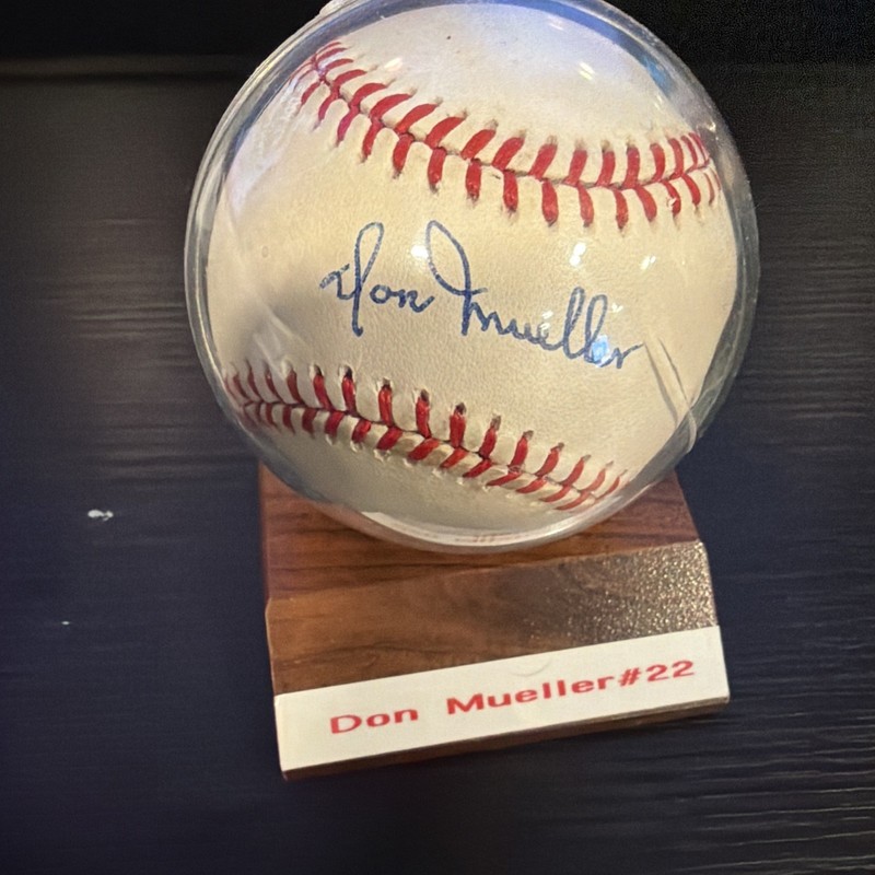 Don Mueller  Signed Baseball